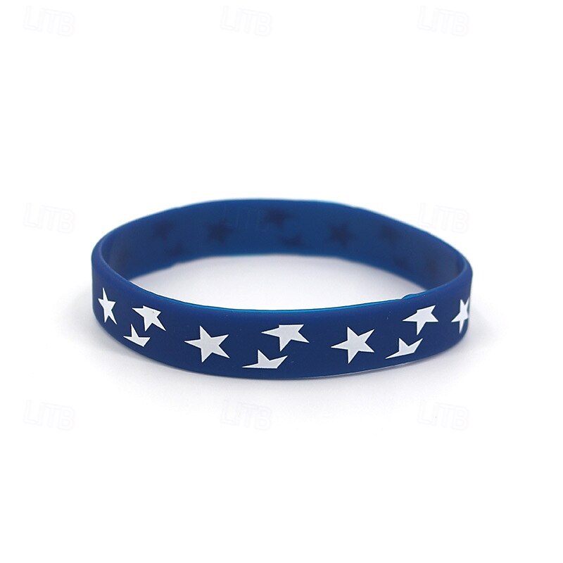 Bracelets de la fête de l'indépendance, fête nationale, bracelets en silicone pour la fête de l'indépendance des États-Unis de 2025 ? $5.99 –P8
