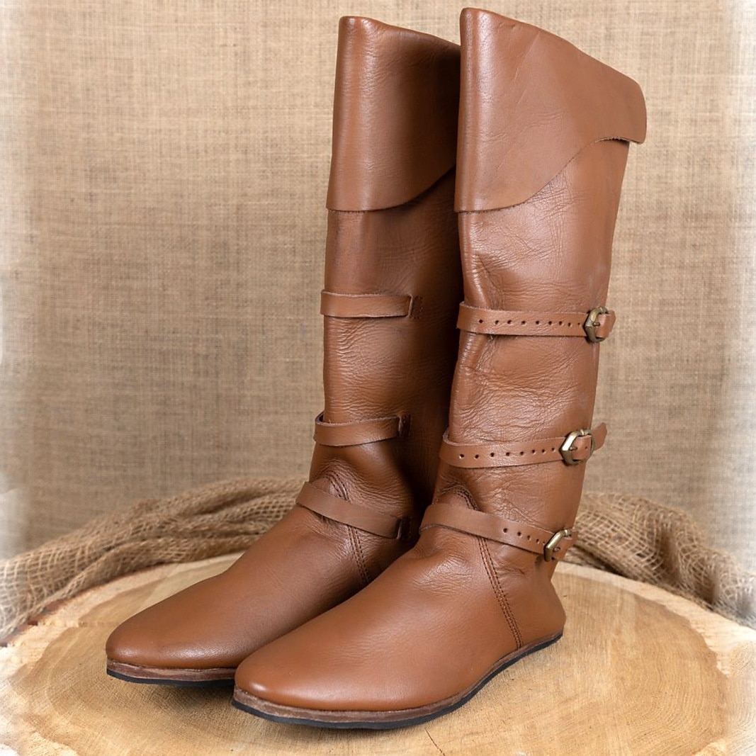 Medieval Renacimiento Zapatos Botas hasta la rodilla Botas planas de jazz Hombre Celta Pirata Víspera de Todos los Santos Mascarada Rendimiento LARP Feria Ren Adulto Zapatos 2025 - $51.99 –P1