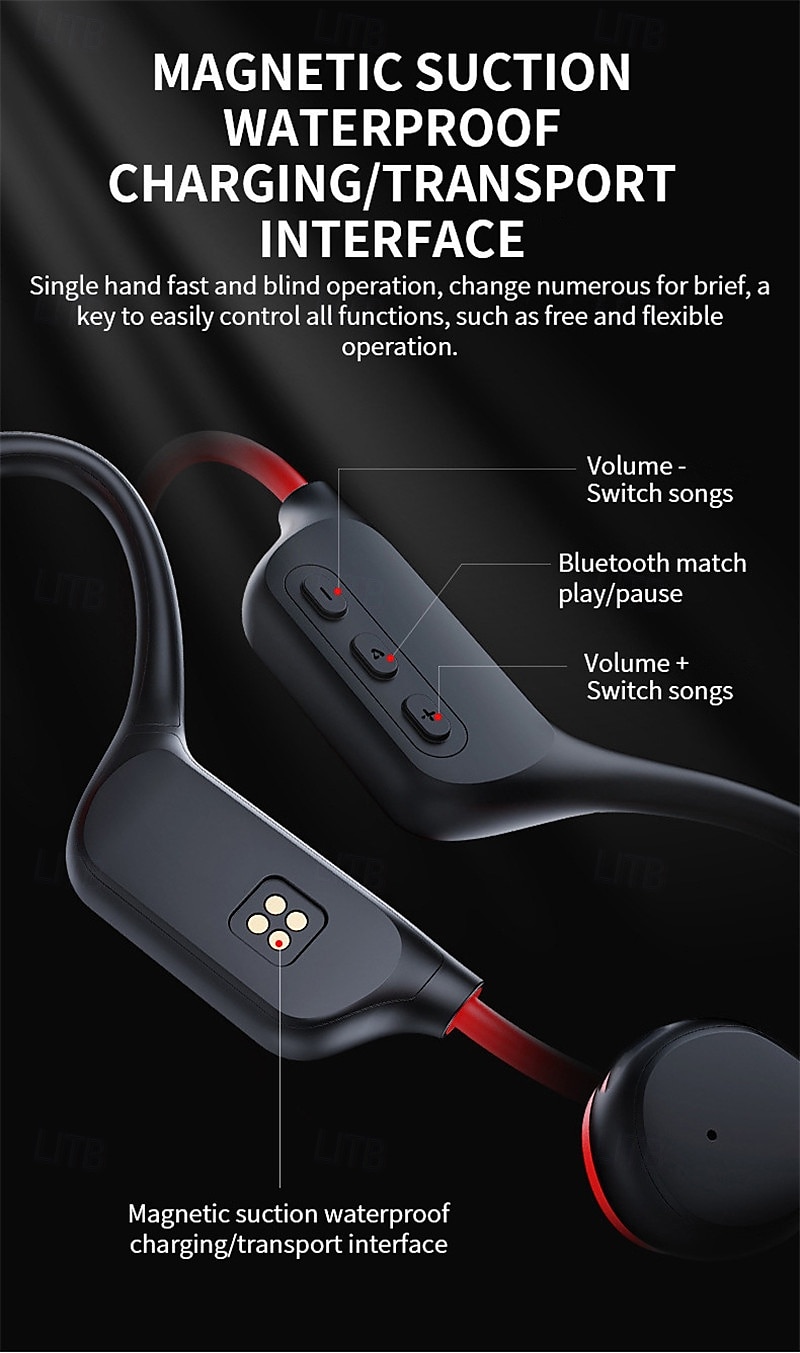 X7 Bone Conduction Bluetooth Headphones for Swimming – Wireless Sports Headset with 32G Memory, IPX8 Waterproof, Open-Ear Design, Magnetic Charging, 300H Standby Time 2025 - $56.99 –P7