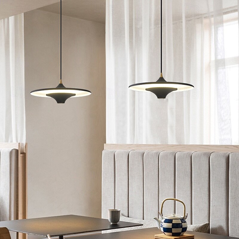 Lampada a sospensione a LED da 35 cm, moderna lampada a sospensione per isola cucina, illuminazione a sospensione regolabile per isola cucina, lampadario a LED nero oro per sala da pranzo, camera da del 2025 a $189.99 –P3