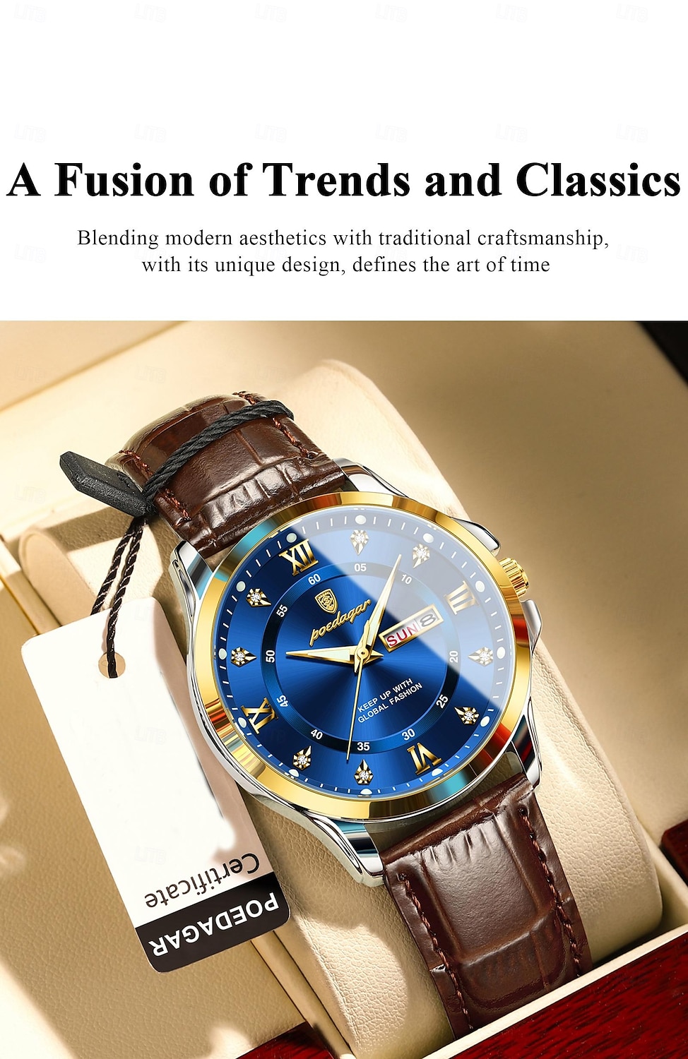 Top Luxury Man Watch Date Week Waterproof Luminous Leather Men Wristwatch Casual Male Clock Sports Men's Quartz Watches 2025 - $37.99 –P15