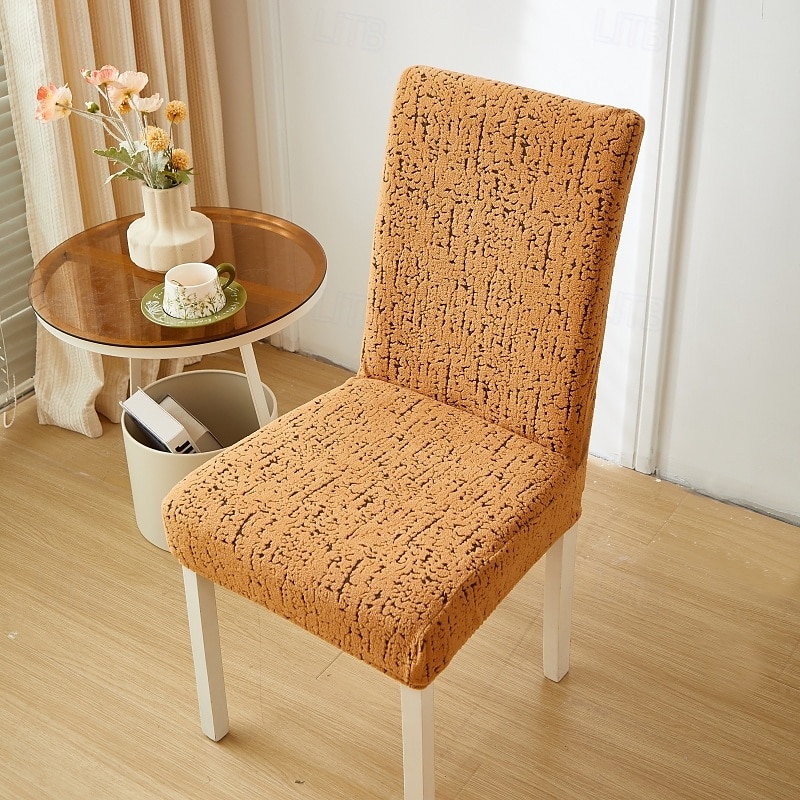 Funda para silla de comedor para el hogar, de tela polar, elástica, para el asiento 2025 - $13.99 –P3