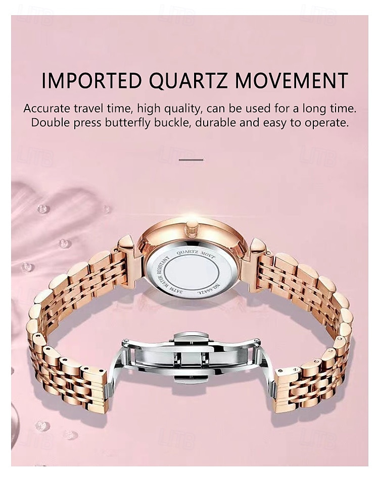 Women Quartz Watch Wrist Watch Retro Vintage Luxury Rhinestone Wristwatch Waterproof Stainless Steel Watch 2025 - $27.99 –P7