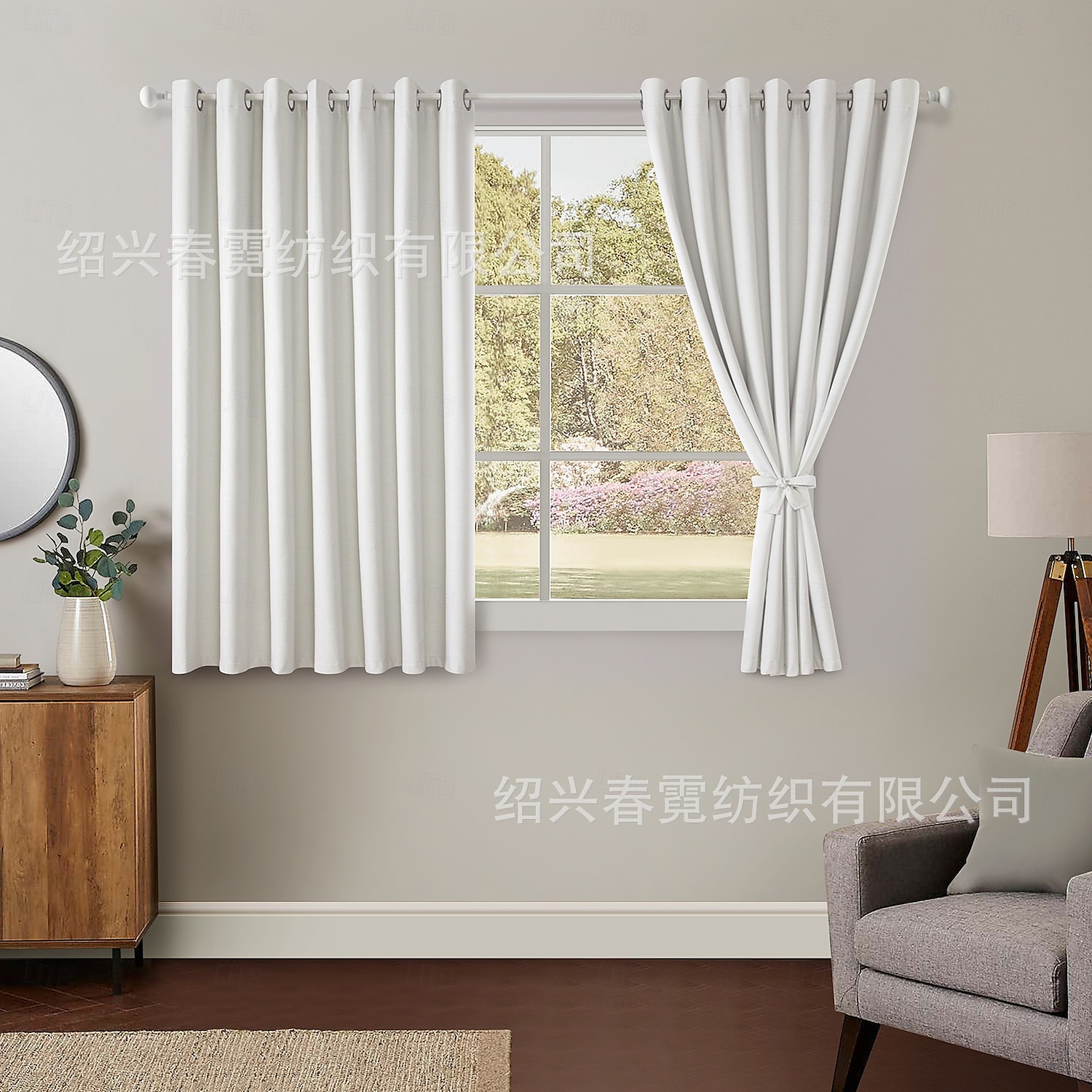 Écran de fenêtre en coton lin de style moderne minimaliste à un panneau pour le salon la chambre la salle à manger le bureau rideau semi-transparent de 2025 ? $31.99 –P1