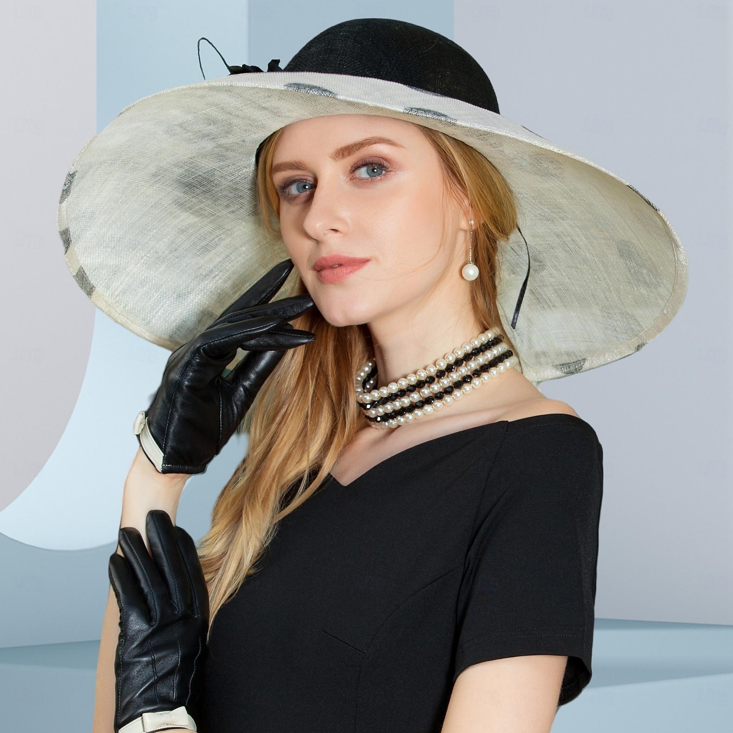 chapeaux chapeau de soleil en lin chapeau sinamay mariage thé fête mariage élégant avec plume coiffe à pois coiffure de 2025 ? $118.99 –P4