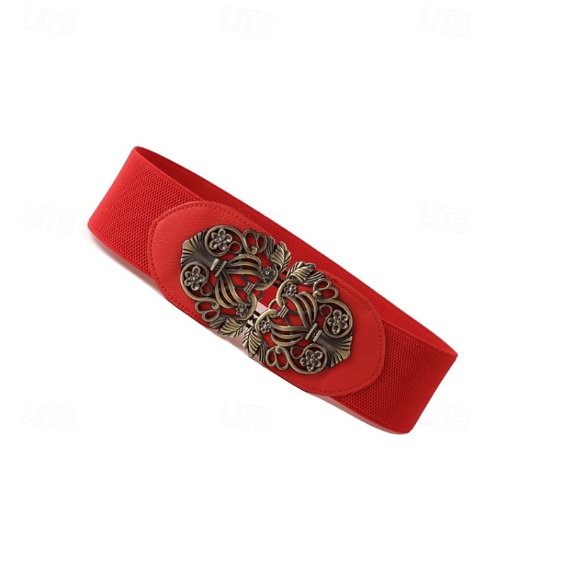 Dame Belte PU Svart Rød Kamel Beige Midjebelte Ferie Te Fest Blomstret 2026 - $16.49 –P4