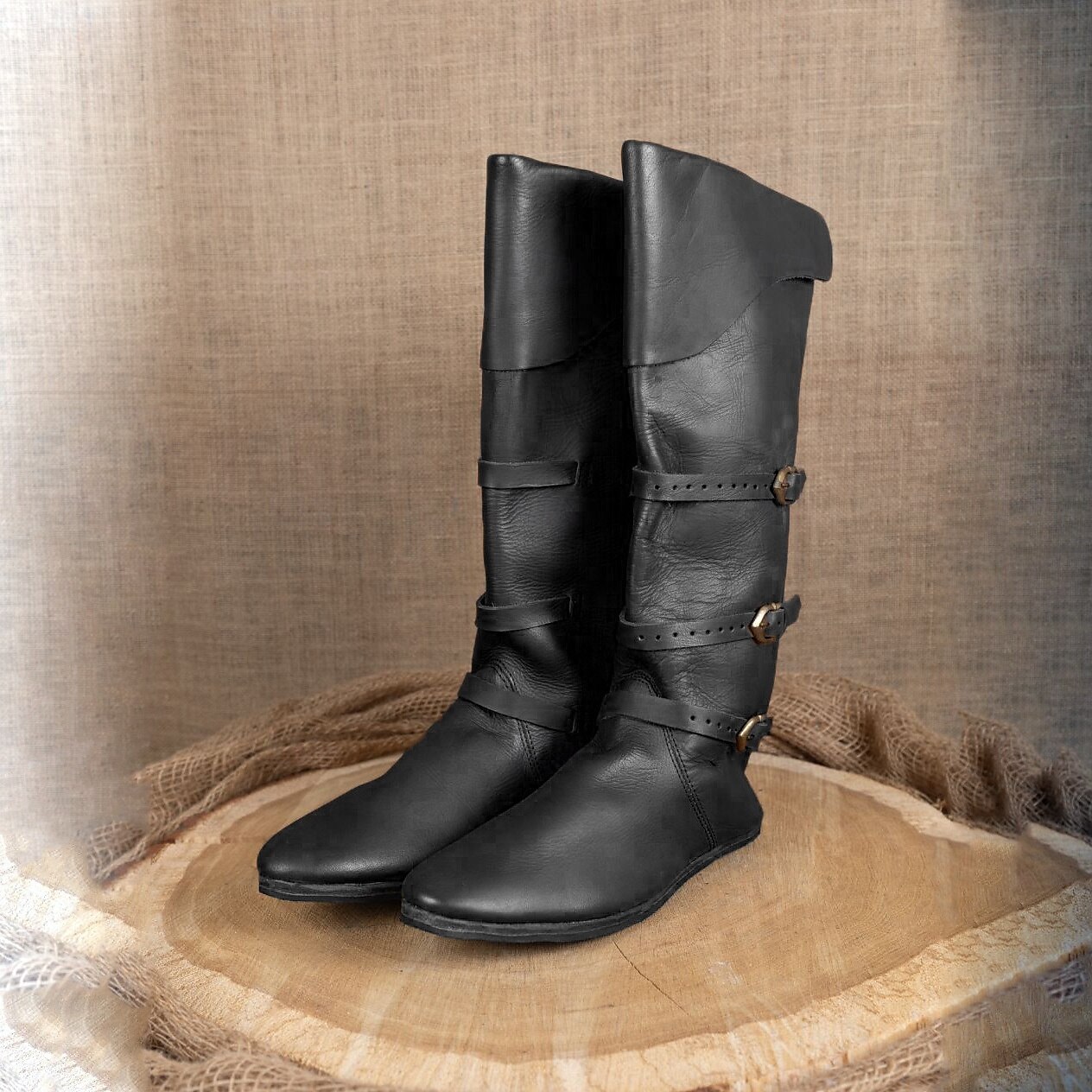 Medieval Renacimiento Zapatos Botas hasta la rodilla Botas planas de jazz Hombre Celta Pirata Víspera de Todos los Santos Mascarada Rendimiento LARP Feria Ren Adulto Zapatos 2025 - $51.99 –P7