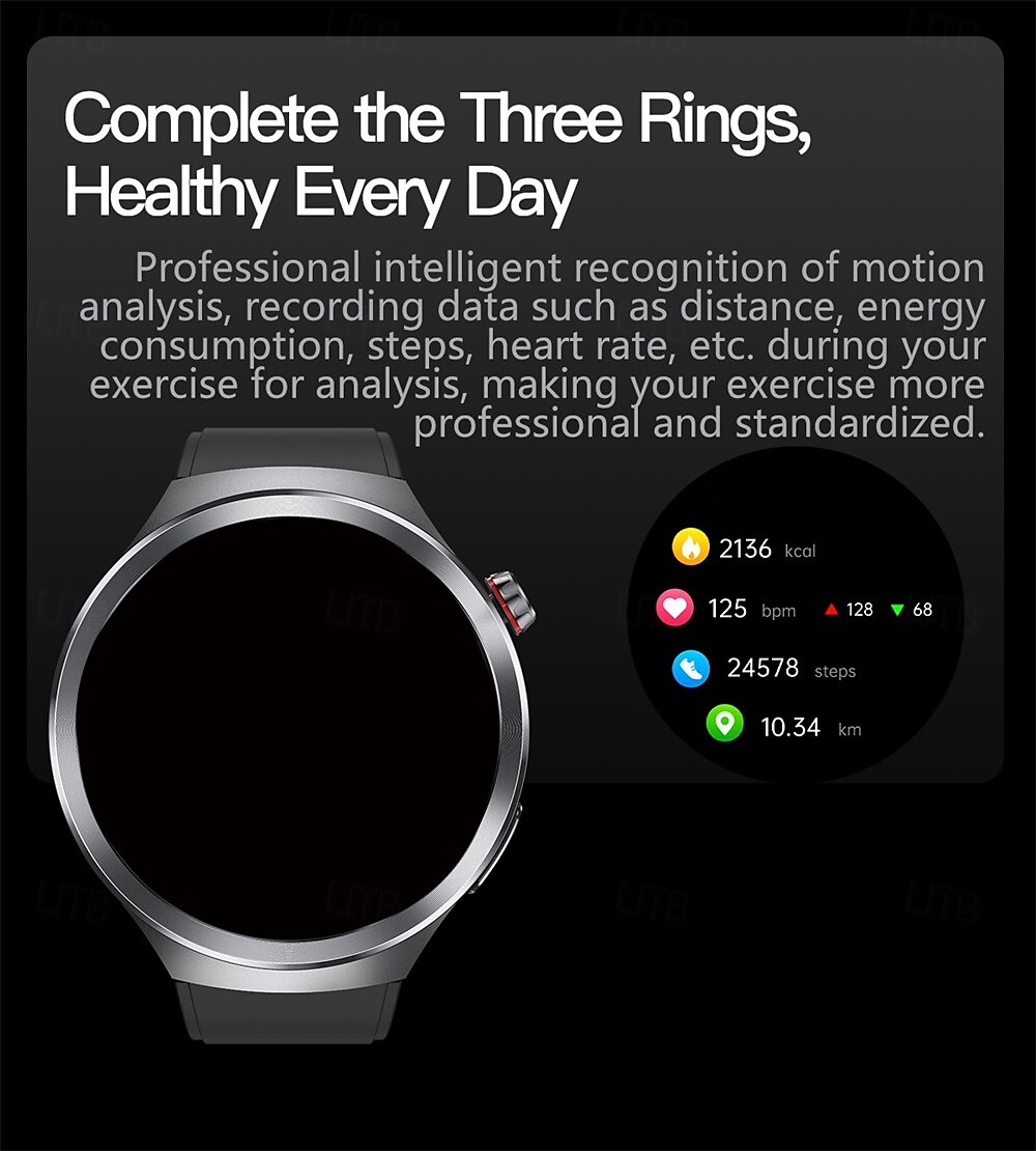 ET475 Smartwatch 1.73'' AMOLED Smartwatch with Bluetooth Calling, SOS Emergency, Multi-Sport Mode, Fatigue & Sleep Detection, Rotating Crown, Waterproof Round Dial Watch for Men 2025 - $79.99 –P14