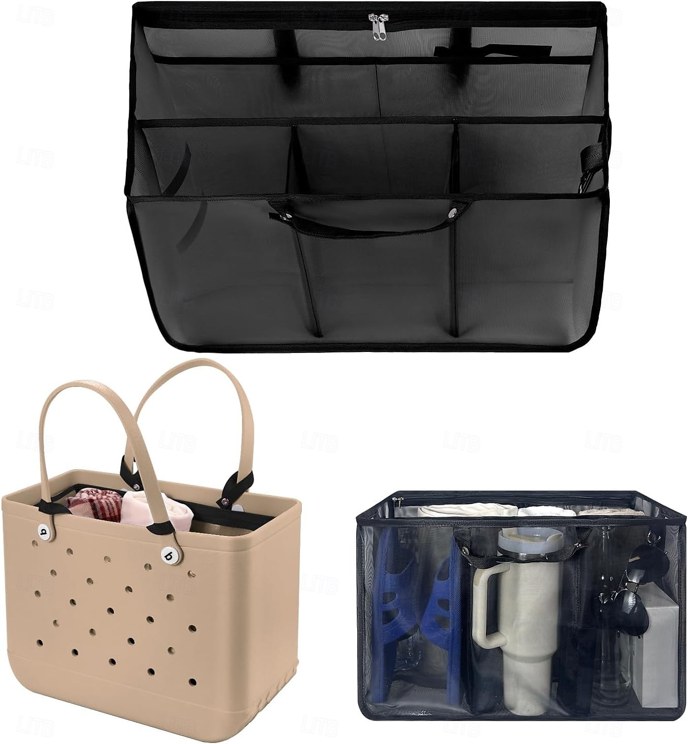 Beach Bag Organizer Insert for XL Bogg Bag, Mesh Divider Pouch Accessories, Lightweight Tote Organizer for Pool, Travel, Beach, Family Storage 2025 - $20.99 –P8