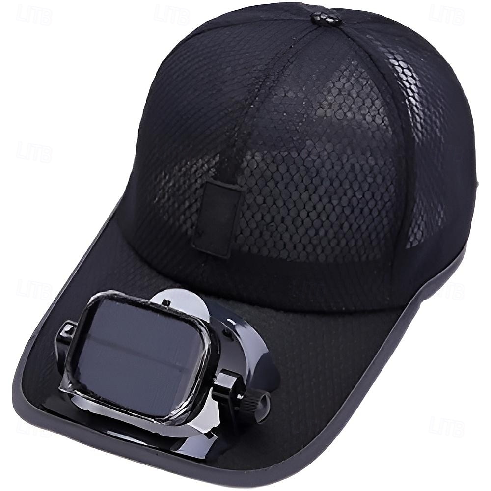 Solarventilator-Hut, Baseballkappe mit Solarventilator, Sommer-UV-Schutz, breite Krempe, Netz-Strandhut, solarbetrieben/USB-Aufladung 2025 - $45.99 –P5