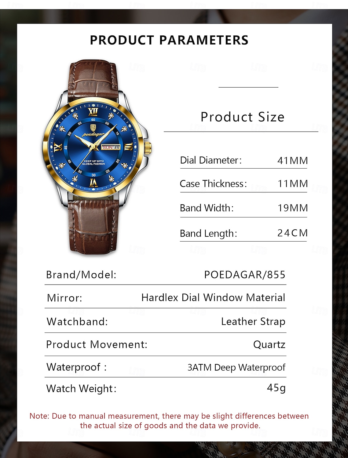 Top Luxury Man Watch Date Week Waterproof Luminous Leather Men Wristwatch Casual Male Clock Sports Men's Quartz Watches 2025 - $37.99 –P7