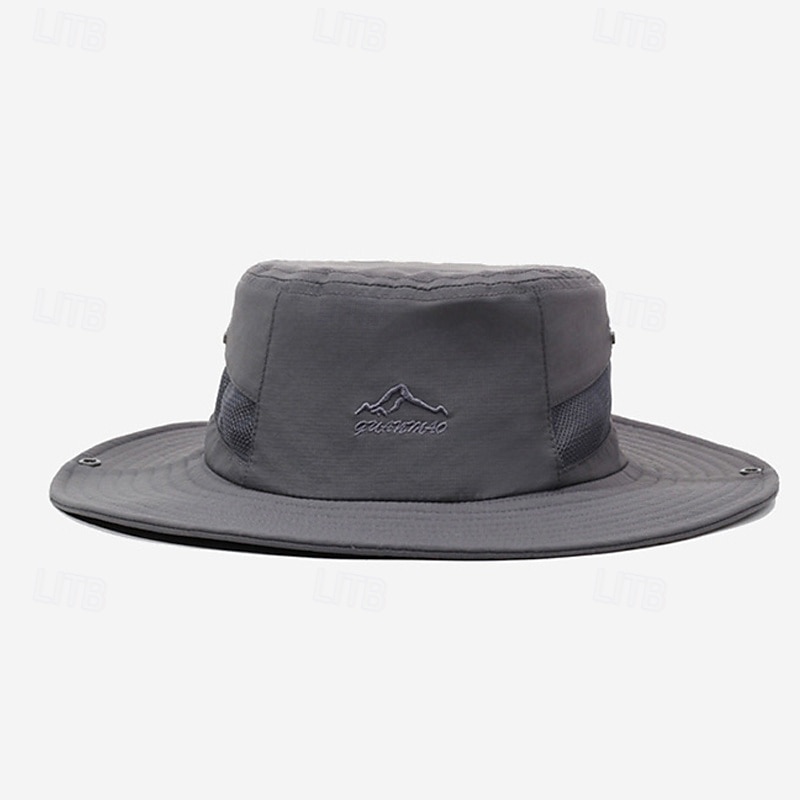 Herr Fiskarhatt Solhatt Svart Rodnande Rosa Polyester Snörning Mode Ledigt Gata Dagligen Slät Solskyddskräm Andningsfunktion 2025 - $9.49 –P9