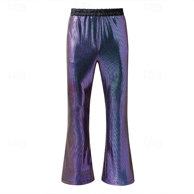 Per uomo Pantaloni da discoteca Pantaloni Pantaloni casual Paillettes Tasca Elastico in vita Semplice Comodità Feste Palcoscenico Luci da discoteca Vintage Glitter Argento Rosso Micro-elastico del 2025 a $31.99 –P9