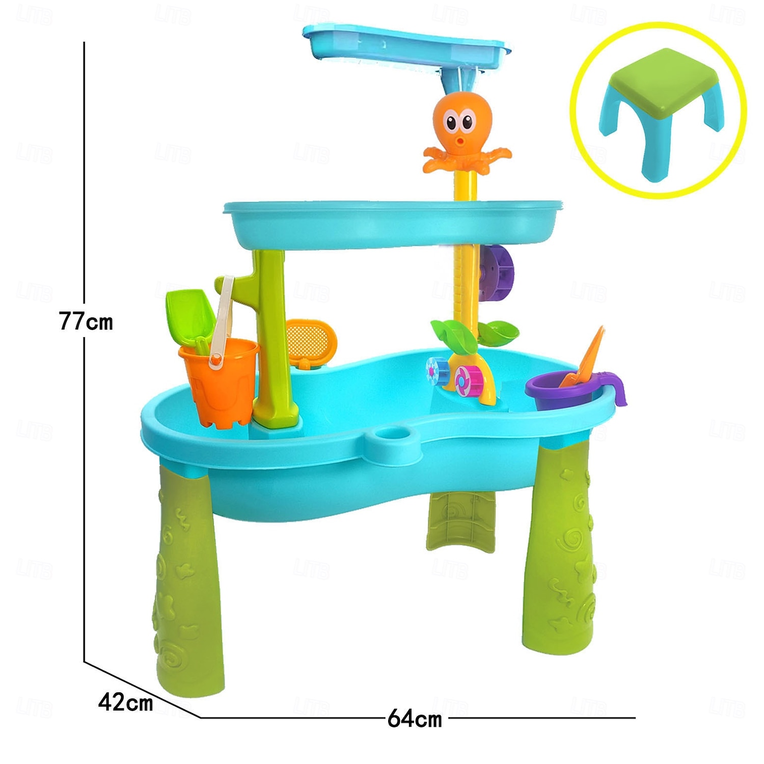 Table à eau pour tout-petits de 3 à 5 ans et de 1 à 3 ans - Table à eau d'extérieur pour enfants - Table sensorielle de sable, jouets d'été pour la plage, table d'activités pour bac à sable, jouets de 2025 ? $148.99 –P6