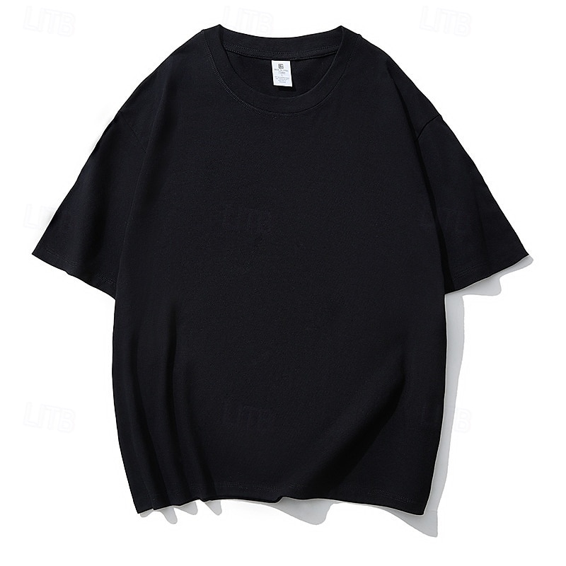 Homme T-shirt Chemise à manches courtes Manche Courte Col ras du cou Été Uni Mode Designer Basique Classique Vacances Rue Sortir Noir Blanche Jaune T-shirt haut de gamme pour homme de 2025 ? $12.99 –P6