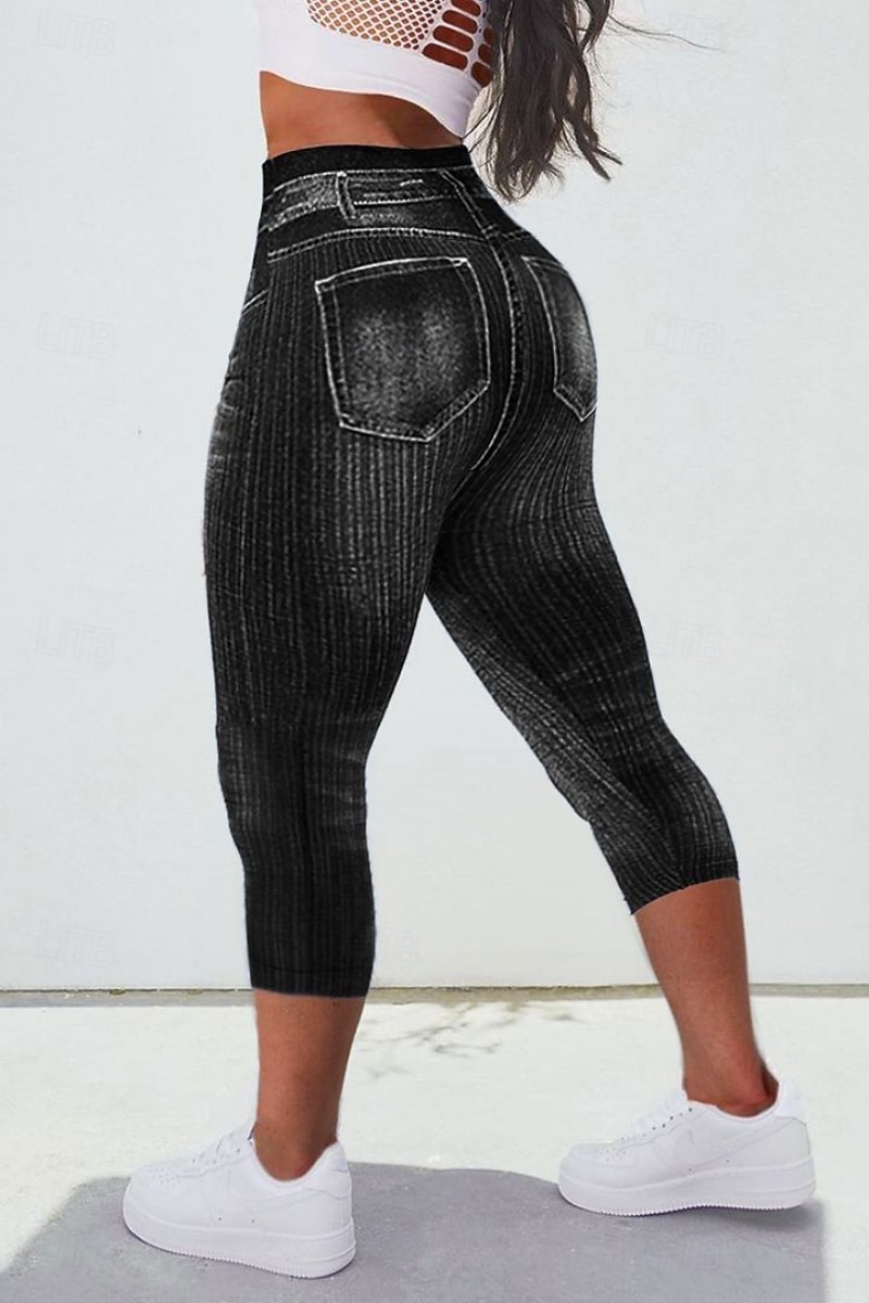 Dámské legíny capri kalhoty 3D tisk chinos městská móda příležitostné do délky lýtek vysoký pas grafický tisk pohodlné měkké komfortní elastické venkovní ulice černé červené modré letní úzké 2025 - $13.99 –P7