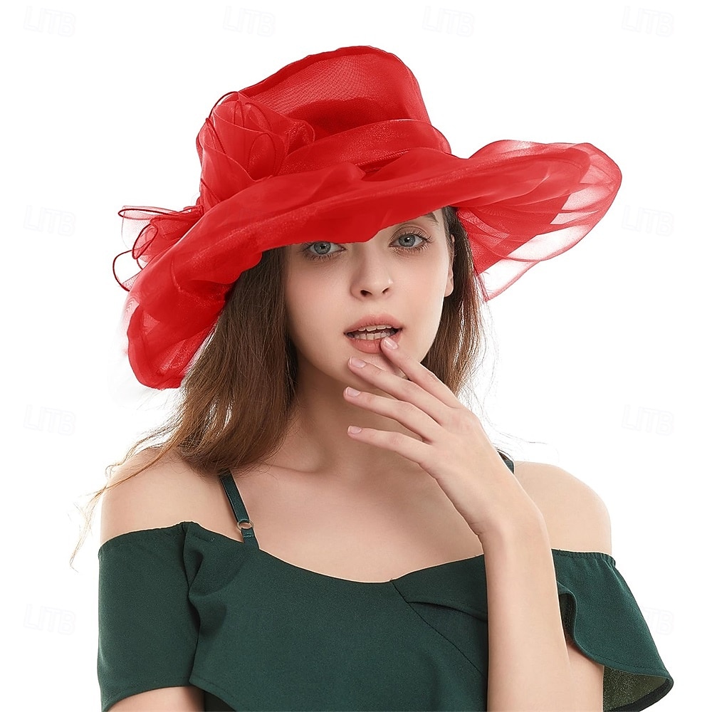 Elegant Retro / vintage Derbyt Huvudbonad Hattar Kyrkhatt Gentledam Adelsdam Maskeradkläder Dam alla hjärtans dag Derby Bröllopsfest Ascot Vuxna Hatt Vår & sommar 2026 - $26.99 –P2