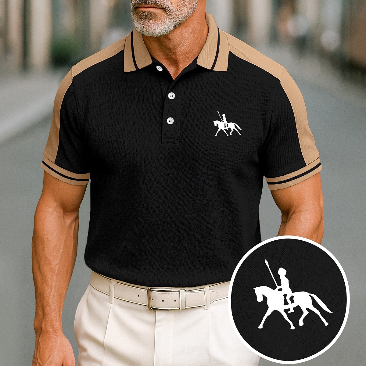 Men's Cotton Polo Shirt Golf Shirt Casual Holiday Lapel Short Sleeve Fashion Basic Color Block Patchwork Summer Regular Fit Black Wine Navy Blue Green Gray Light Blue Cotton Polo Shirt 2025 - $22.99 –P1