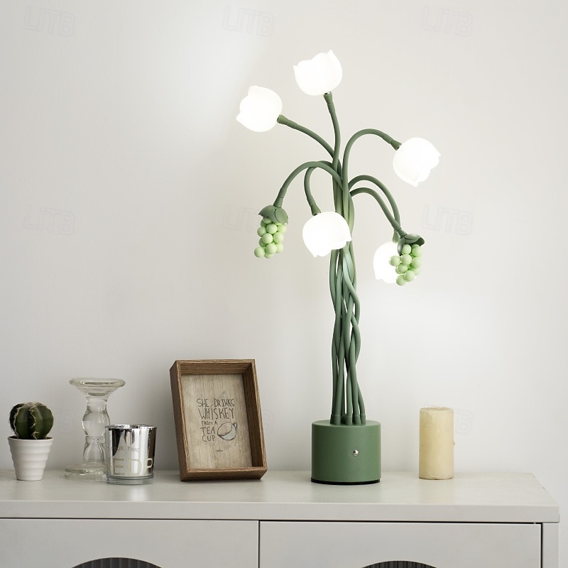 LED-blomsterbordlampe valentinsdag skrivebordslampe bryllup bursdagsfest hjem soverom nattlys usb-drevet avtakbar valentinsdag 2025 - $117.99 –P1