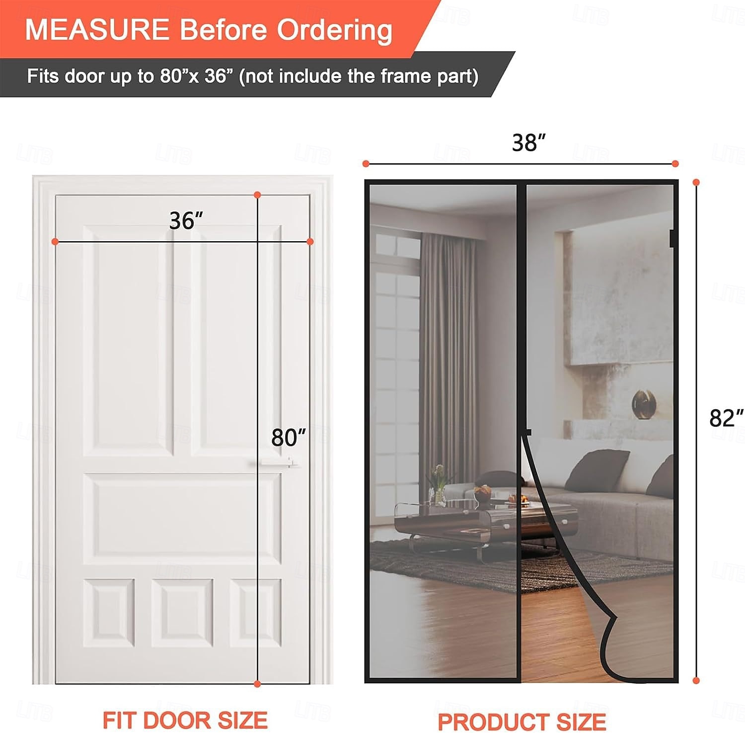 Magnetic Screen Door Portable, Fly Or Bug Screen Magnetic, Doorway Mosquito Net For Sliding Door,Garage,Patio,Kitchen,Living,Window Room,Bedroom,Bar,Pet and Kid Easy Entry 2025 - $15.49 –P7