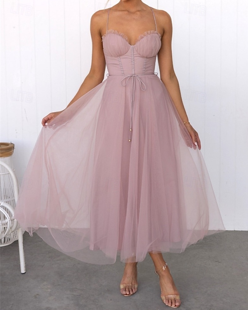 Pentru femei Rochie Lunga Rochie Maxi Rochie casual Rochie de Cocktail Rochie pentru invitata de nunta Rochii din Șifon Modă În aer liber Petrecere Concediu Fit regulat Simplu Fără manșon În V Negru 2025 - $31.99 –P9