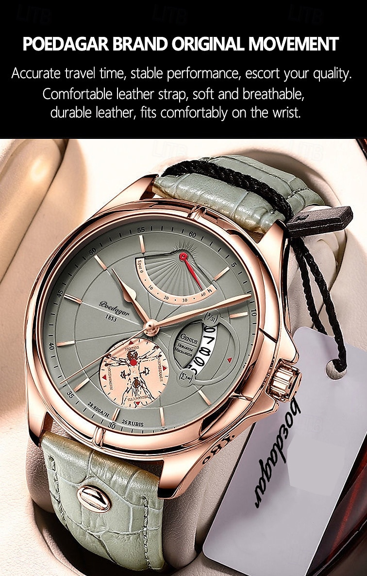 Men Watch Fashion Top Luxury Sport Men's Wristwatch Waterproof Luminous Leather Date Quartz Watches 2026 - $28.99 –P7