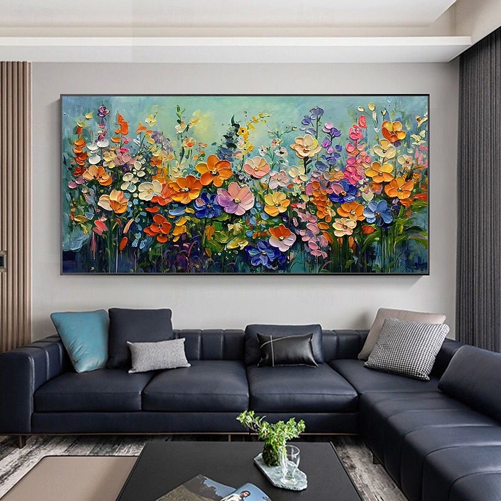 Mintura Handmade Texture Flower Oil Paintings On Canvas Wall Art Decoration Modern Abstract Picture For Home Decor Rolled Frameless Unstretched Painting 2026 - $77.99 –P4