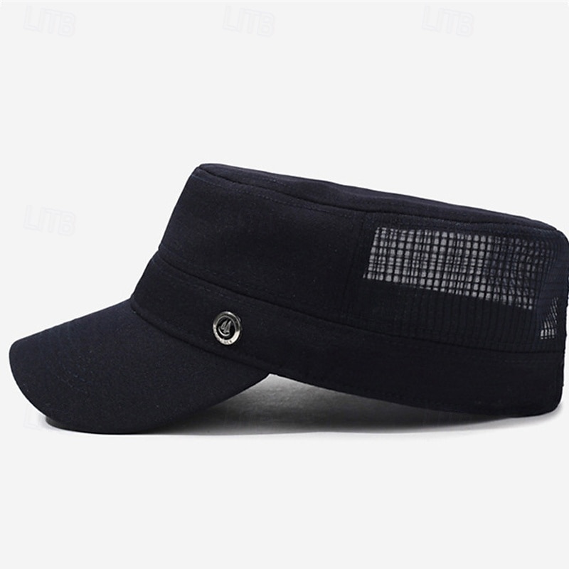 Bărbați Bască Flat Palarie de soare Căciulă de camioner Negru Bleumarin Poliester Modă Casual Stradă Zilnic Simplu Ajustabile Cremă Cu Protecție Solară Respirabil 2025 - $6.49 –P8