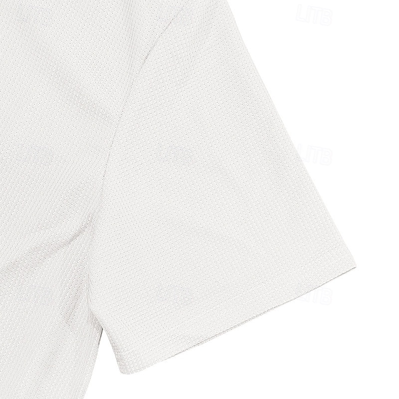 Voor heren Wafel Poloshirts Polo met kwartrits Dagelijks Feestdagen Revers Korte mouw Modieus Basic Effen 2-stuks Zomer Normale pasvorm Zwart Wit Marineblauw Koningsblauw Groen Khaki Wafel Poloshirts 2025 - $26.99 –P12