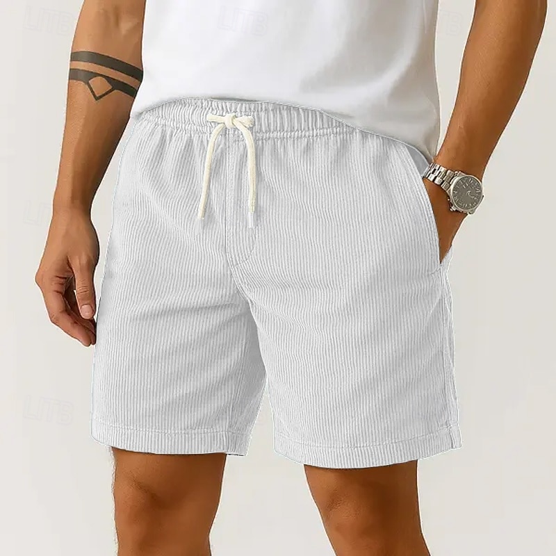 Per uomo Shorts Pantaloncini Estivi Pantaloncini casual Pantaloncini di velluto a coste Tasca Coulisse Elastico in vita Semplice Comodità Traspirante Corto All'aperto Vacanza Canotta sportiva Casual del 2025 a $15.49 –P1