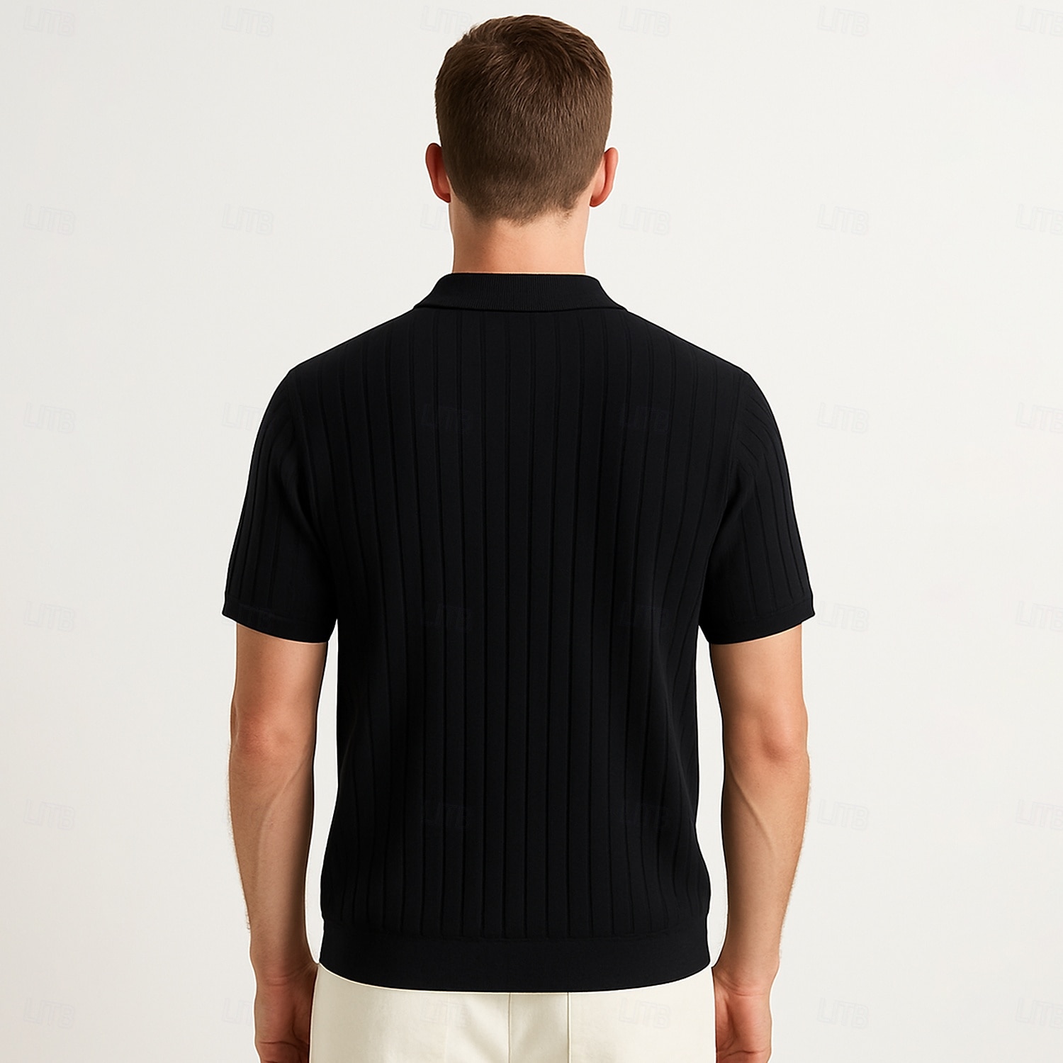 Per uomo Polo Maglione polo lavorato a maglia Affari Casuale Scollo a V Manica Corta Formale Tinta unica Novità Estate Tutte le stagioni Blu chiaro Cachi chiaro Nero Bianco Verde militare Caffè Polo del 2025 a $27.99 –P20