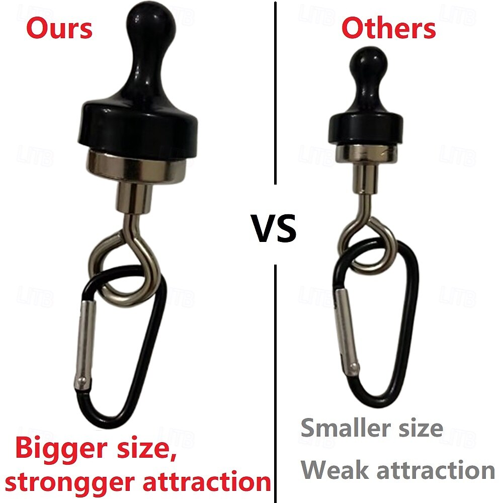 2 Sets Strong Magnet Hooks Pulling Force Rare Earth Magnetic Hooks with Countersunk Hole Eyebolt for Outdoor Hanging Camping LightSkylight Tent Fixer Hook with Mountaineering Buckle 2Pack 2025 - $12.99 –P2