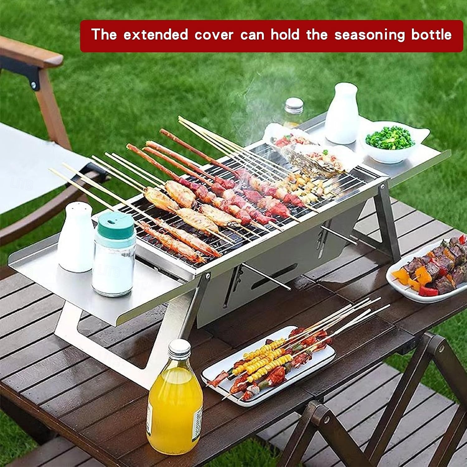 Portable Charcoal Grill, Outdoor Small Grill, Folding Stainless Steel 304 Grill for Camping, Backyard, Boat 2025 - $28.99 –P3