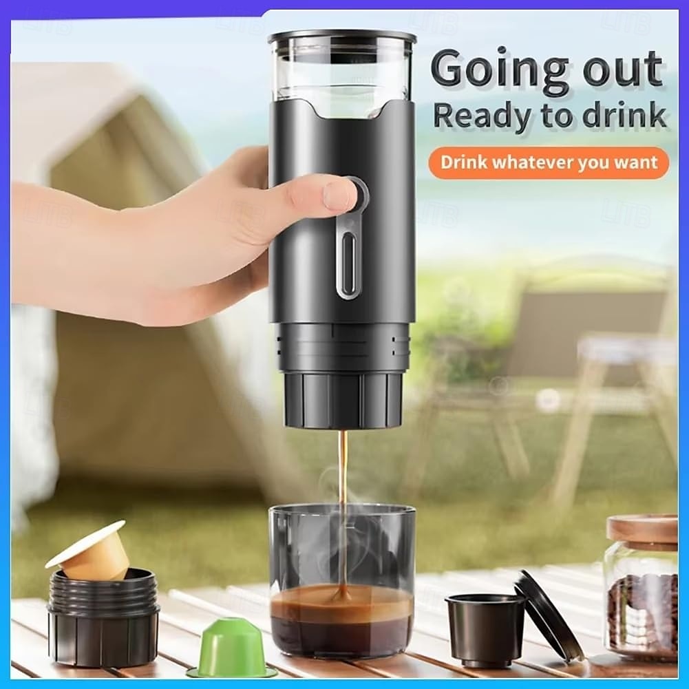 Portable Coffee Pot and Car Coffee Maker Portable brewer, travel coffee maker for camping, caravanning, hiking and office use, self-heating function 2025 - $59.99 –P3