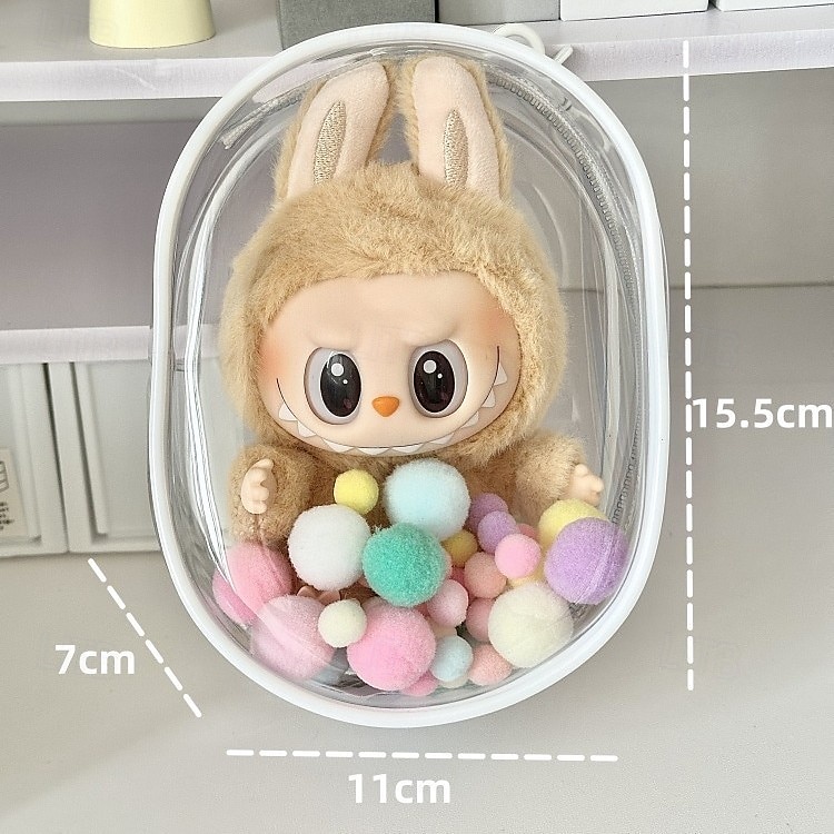 حقيبة حماية لفيLabubu، لدمي 17 سم سلسلة CryingBaby، غلاف شفاف من PVC لدمي بقياس 17 سم، صندوق عرض لفيLabubu Crying Again Plush، تركيب سهل لحماية دميتك 2025 - $13.99 –P5