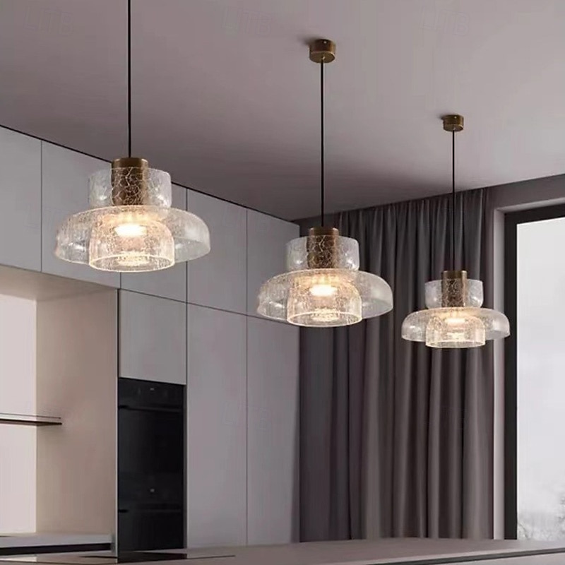 lampa wisząca led 12/15/22 cm 1-światło ciepła biel szkło galwanizowane wykończenia nowoczesny styl jadalnia sypialnia wisząca latarnia projekt 110-240 v 2025 - $109.99 –P3