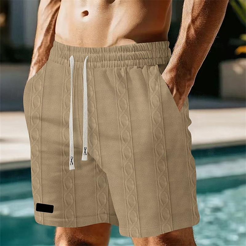 Herren Shorts Strandshorts Laufshorts Freizeitshorts Turnhose Kordelzug Elastischer Bund Gerader Schnitt Einfach Komfort Atmungsaktiv Knielang Sport im Freien Täglich Fitnessstudio Urlaub Mode 2025 - $17.99 –P4
