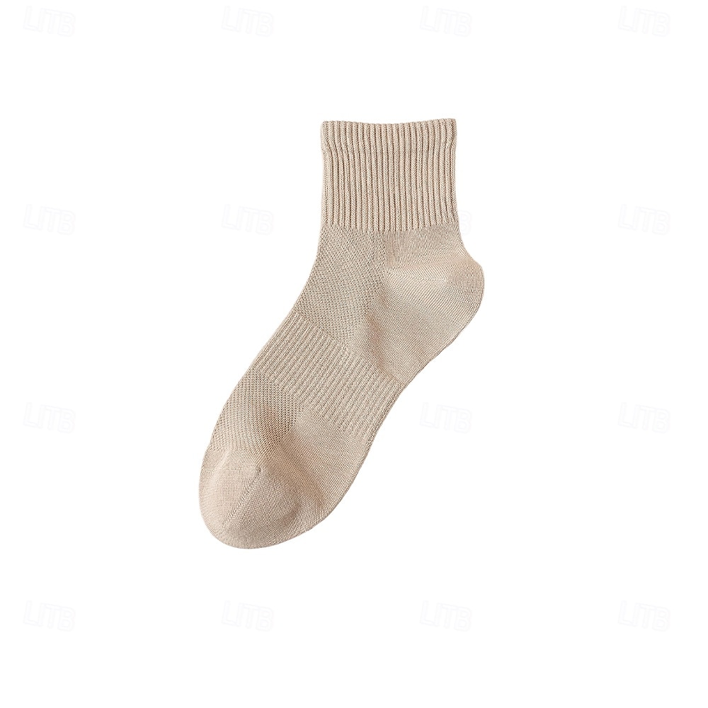 Herr 1 par Socka Ankel- och sneakersstrumpor Svart Vit Färg Slät Skola Formell Utomhus Tunn Sommar Vår Höst Dagligen Ledigt 2025 - $3.99 –P18