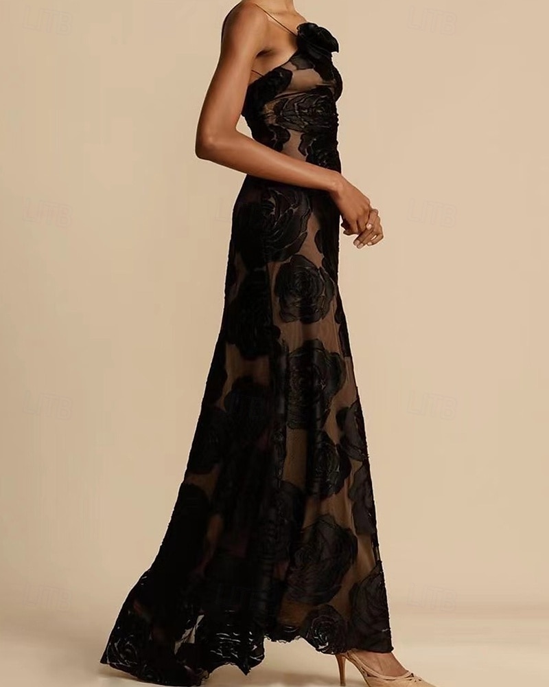 Women's Long Dress Maxi Dress Casual Dress Floral Dress Fashion Elegant Dress Outdoor Party Holiday Regular Fit Flower Sleeveless Spaghetti Strap Black Blue Purple Summer 2025 - $29.99 –P2