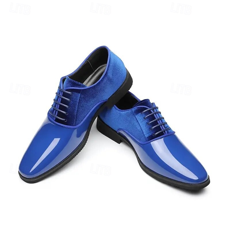 scarpe eleganti da uomo rosse lucide con finitura lucida - calzature formali eleganti e lucide per matrimoni, serate di gala e occasioni speciali del 2026 a $54.99 –P4