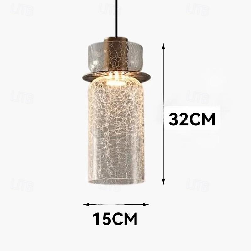 lampa wisząca led 12/15/22 cm 1-światło ciepła biel szkło galwanizowane wykończenia nowoczesny styl jadalnia sypialnia wisząca latarnia projekt 110-240 v 2025 - $109.99 –P4
