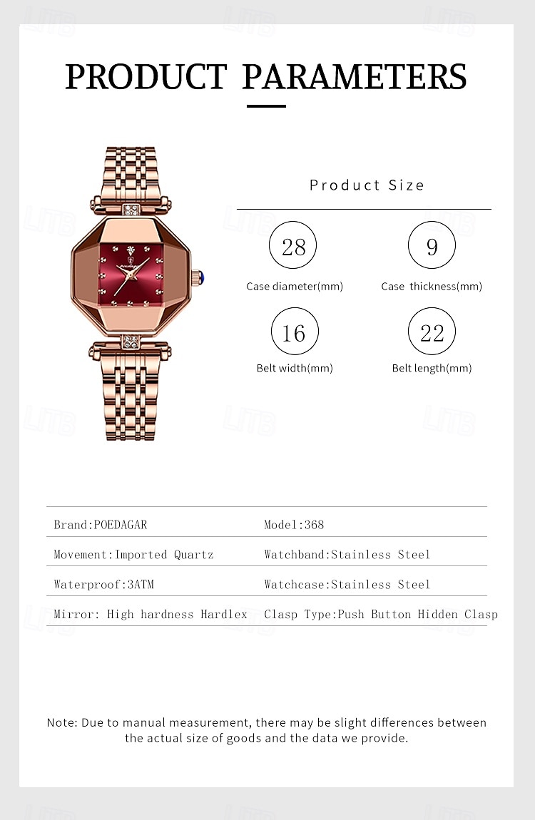 Women Quartz Watch Wrist Watch Retro Vintage Luxury Rhinestone Wristwatch Waterproof Stainless Steel Watch 2025 - $27.99 –P8