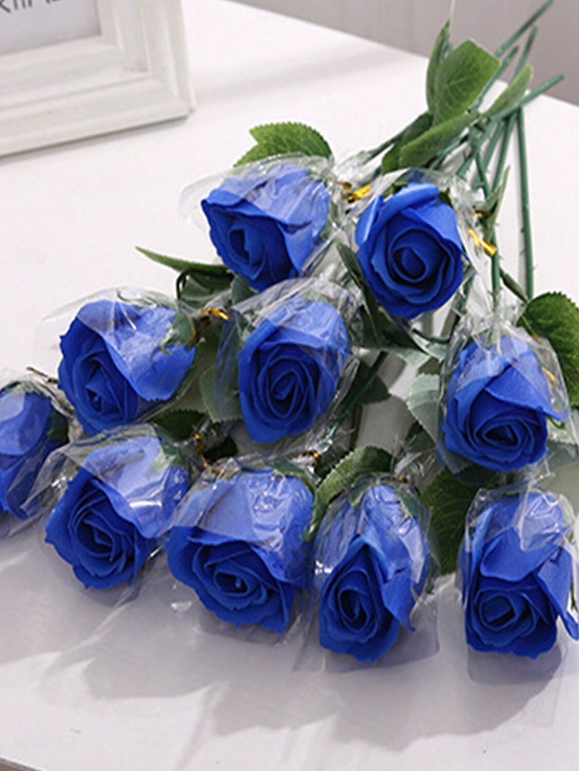 einzelne künstliche Seifenblume in einem kreativen transparenten Geschenkbeutel, ideal als Geschenk zu Weihnachten, zum Muttertag, zum Geburtstag, zur Hochzeit, zum Valentinstag, zum Jahrestag, zum 2025 - $4.99 –P7