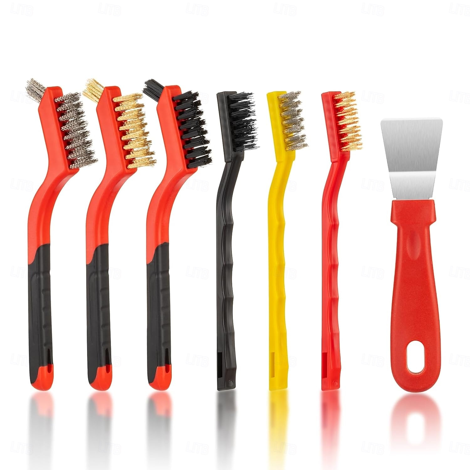 6 Pieces Wire Brush with 1 Pc Scraper Set - Small Stainless Steel  Brass and Nylon Brushes for Paint & Dirt Removal  Rust and Metal Cleaning - for Kitchen  Workshop and Small Deep Cleaning Tasks 2025 - $11.99 –P1