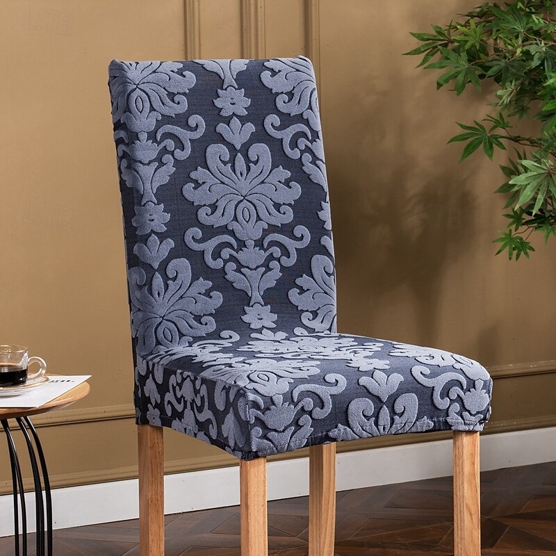 Funda para silla de comedor para el hogar, de tela polar, elástica, para el asiento 2025 - $13.99 –P7