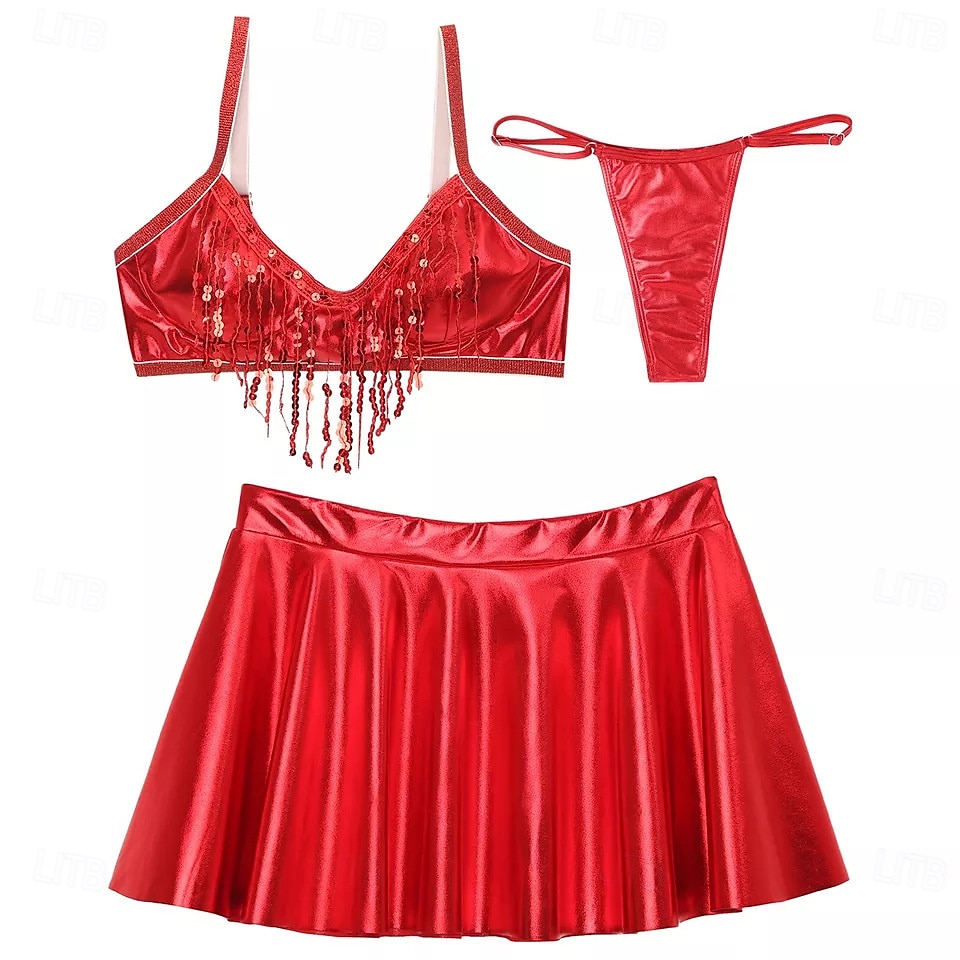 Retro 80. léta Blouznit Sukně Úbory Krátký top Disko Lesklý latexový patent Kov Dámské Hrdost předvečer Všech svatých Karneval hudební festival Pride Parade Měsíc hrdosti Dospělé Sukně Kalhoty 2025 - $32.99 –P16