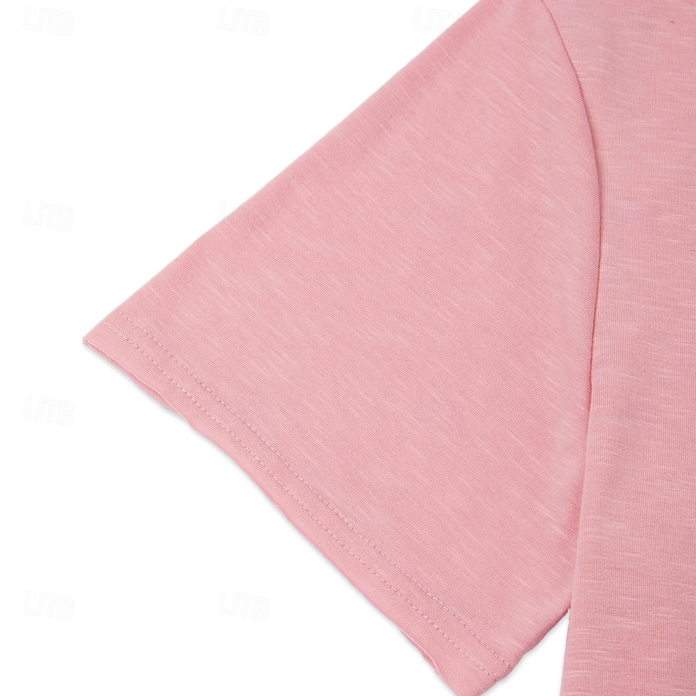 Herren Leinenähnliches T-Shirt Kurze Ärmel Rundhalsausschnitt Sommer Einfach Mode Designer Basic Weich Urlaub Straße Alltagstauglich Rosa Hellblau Beige Top T-Shirt für Herren 2025 - $16.49 –P9