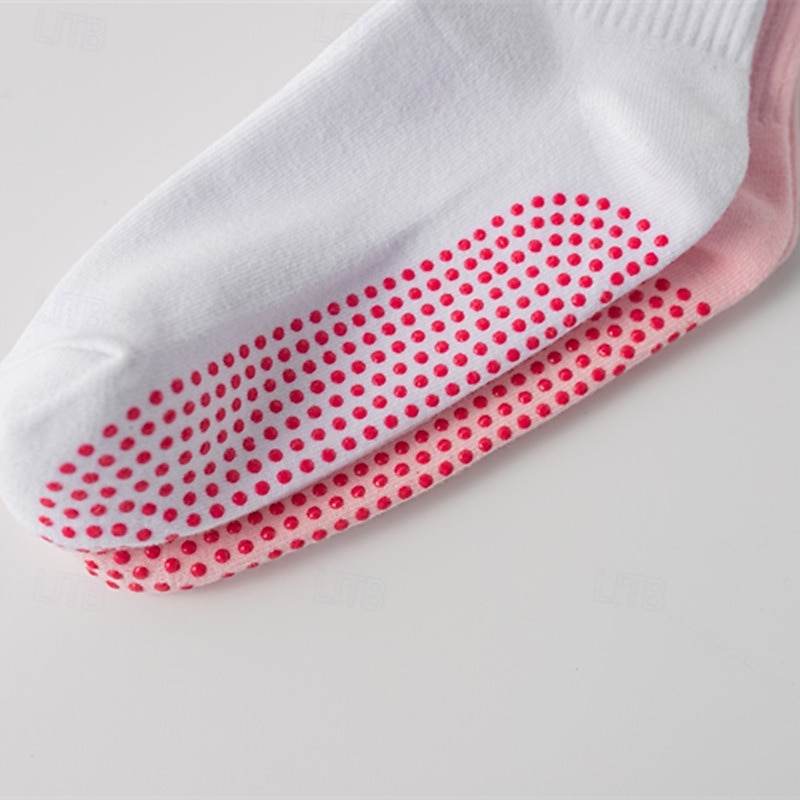 3 paria pitäviä pilates-sukkia naisille, liukumattomat jooga-urheilusukat, pitkät puuvillaiset liukumattomat sukat silikonipisteillä, hengittävät hiljaiset barre-sukat sisätiloissa käytettäväksi 2026 - $12.49 –P20