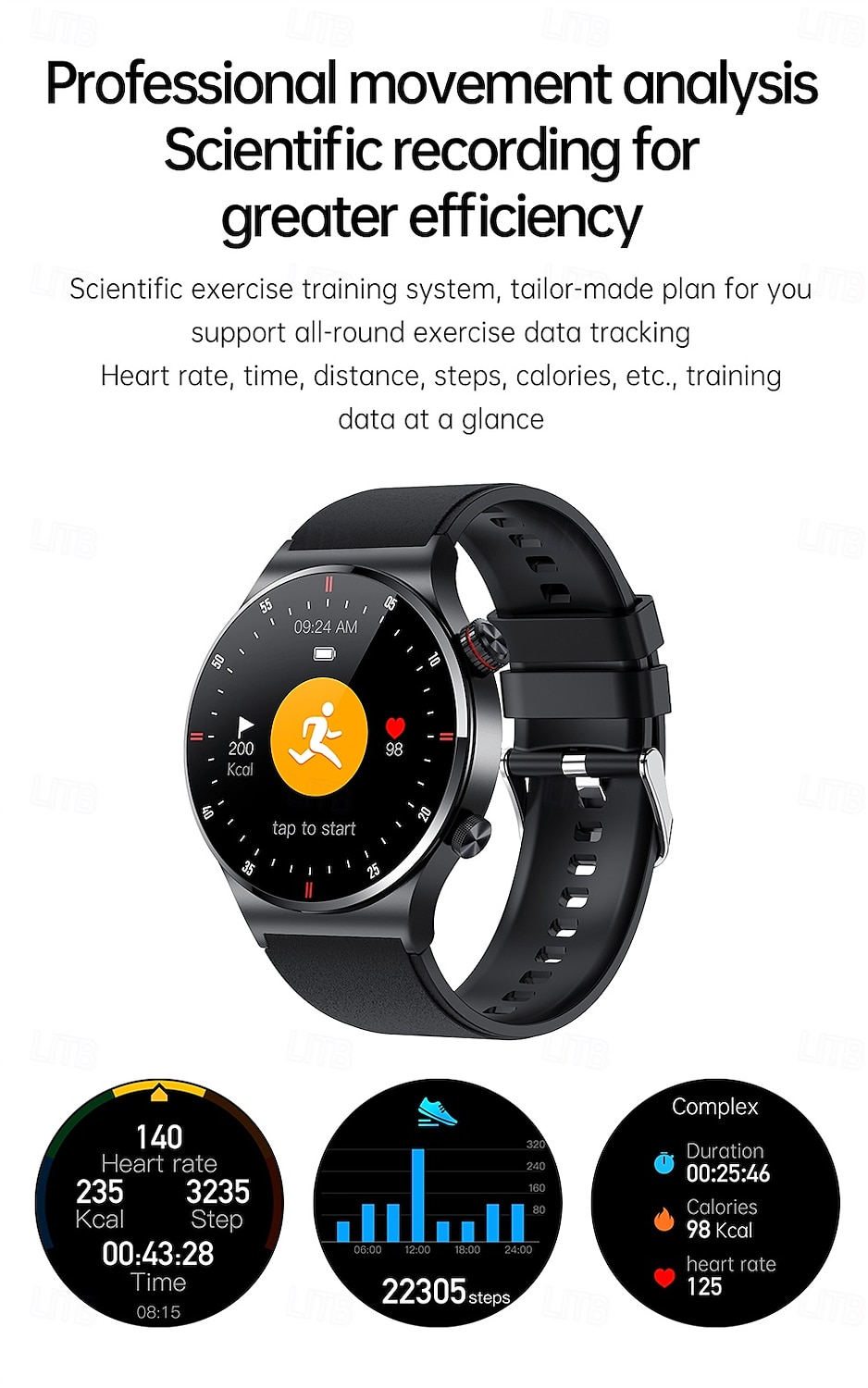 Smart Watch 1.28'' Fitness Tracker Bluetooth Calling Smartwatch with Pedometer Sleep Monitor Waterproof IP67 for Android iOS Men Women 46mm 2025 - $44.99 –P14