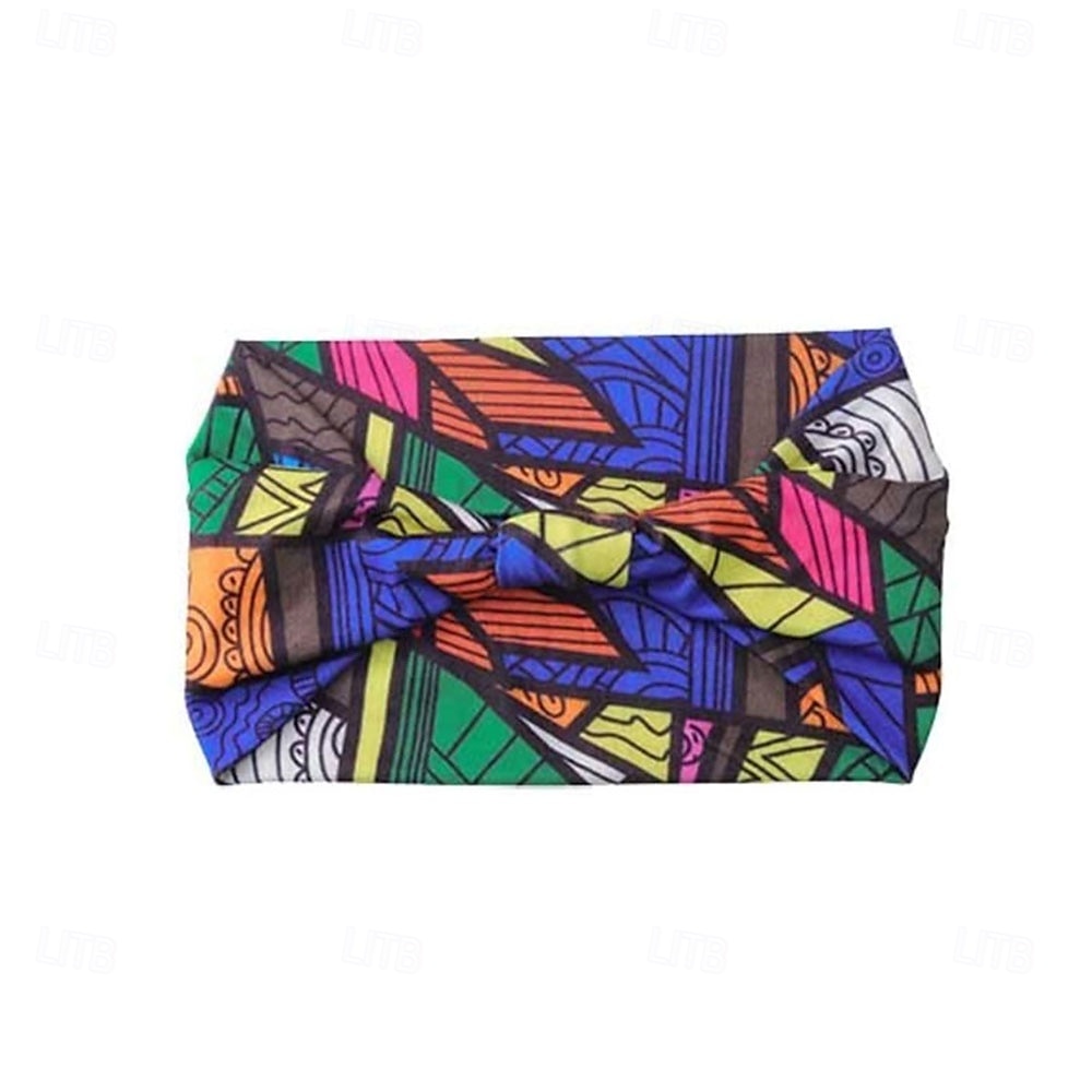 Fasce per capelli africane, fasce per capelli annodate in stile boho, fasce elastiche larghe, turbanti per yoga, sciarpe per capelli, accessori per capelli stampati per allenamento, per donna, del 2025 a $11.99 –P5